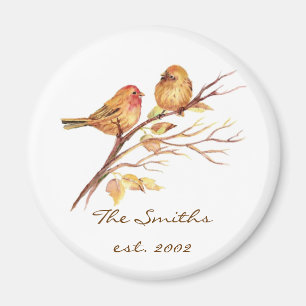 Aimant Famille de date personnalisée Monogramme mignon Oi