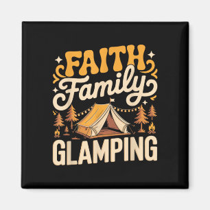 Aimant Famille de foi glamping camping de luxe glampeur