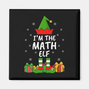 Aimant Famille de Noël Matching Funny Je suis La Math Elf