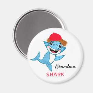 Aimant Famille de Requins Heureuse Grand-mère Requin