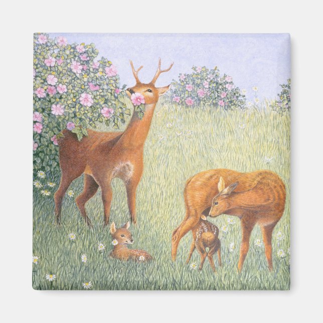 Aimant Famille des cerfs (Devant)