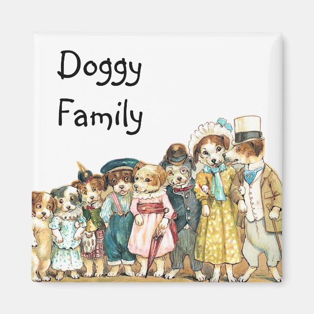 Aimant Famille Doggy (Devant)