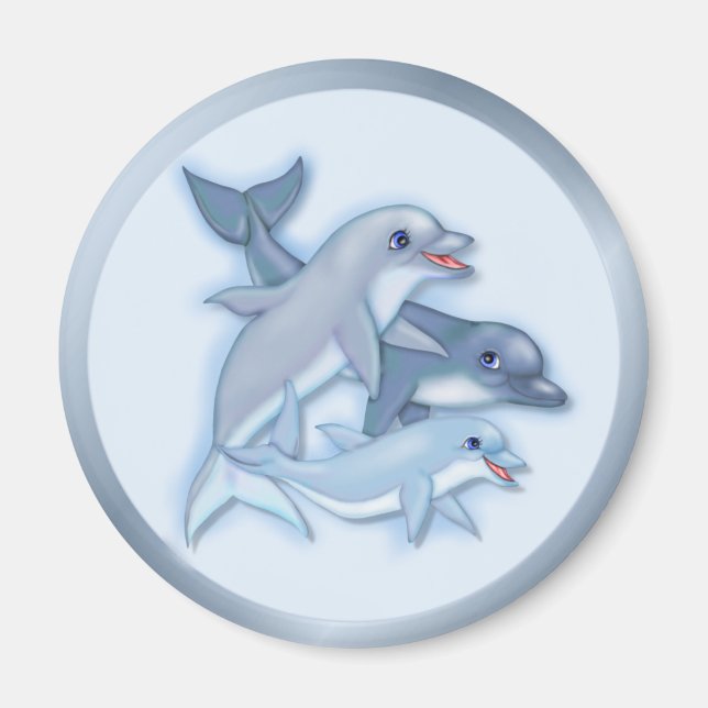 Aimant Famille Dolphin (Devant)