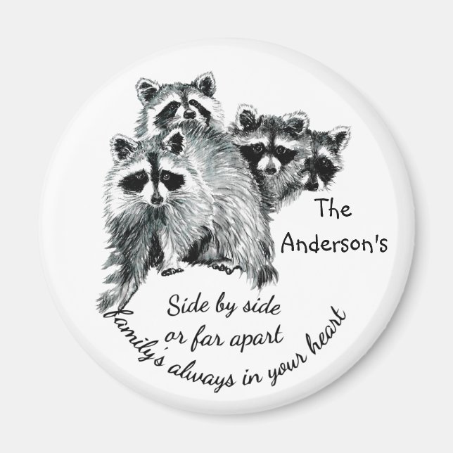 Aimant Famille inspirante toujours dans votre coeur Citat (Devant)