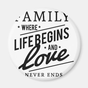 Aimant Famille : Là où la vie commence et l'amour ne