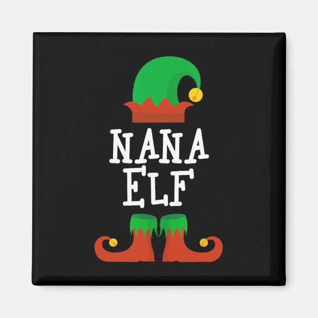 Aimant Famille Le Nana Elf Noël Correspondant Pj Pajama X (Devant)