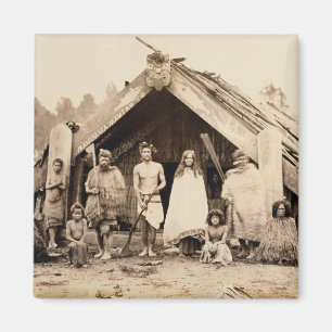 Aimant Famille maorie, Nouvelle Zélande, c.1880s (copie