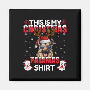 Aimant Famille Matching Funny Xmas Pajama berger allemand