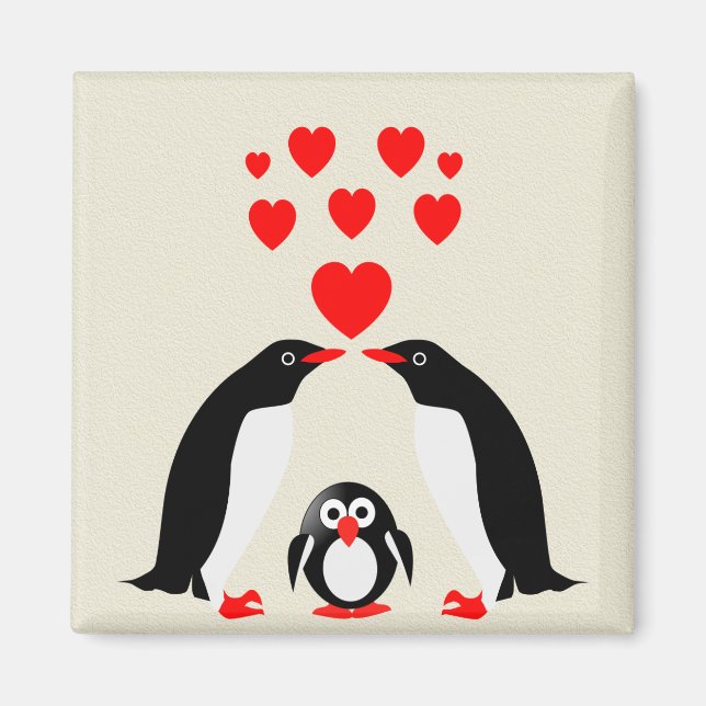 Aimant Famille Penguins (Devant)