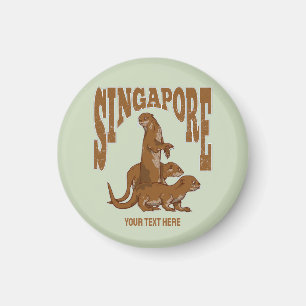 Aimant Famille Singapore Cute Sea Otter