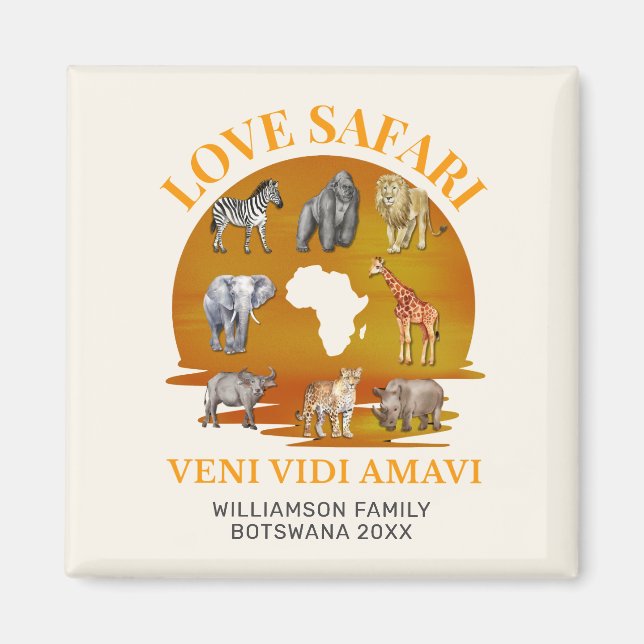 Aimant Family Group LOVE SAFARI Souvenir (Devant)