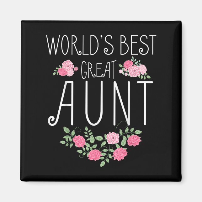 Aimant Family World's Great Aun Funny Auntie Ever Gift  (Devant)