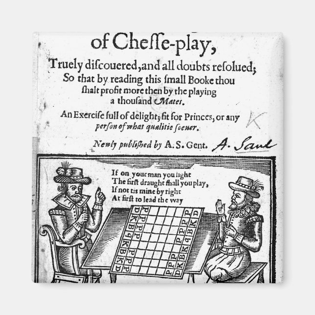 Aimant Famous Game of Chess, 1614 (Devant)