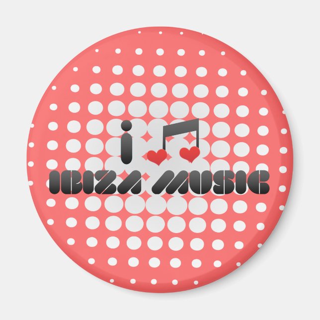 Aimant fan de musique Ibiza (Devant)