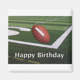 Aimant Fanatique du football de joyeux anniversaire