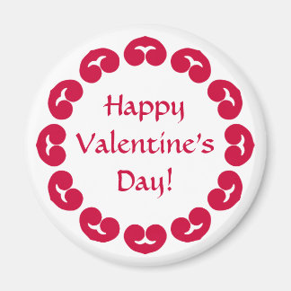 Aimant Fancy cercle de coeurs rouges Saint Valentin