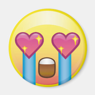 Aimant Fangirl a excité l'aimant heureux pleurant d'Emoj