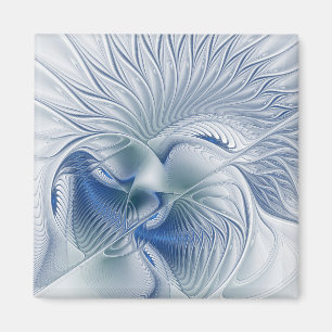 Aimant Fantaisie dynamique Abstrait Tons bleus Art fracta