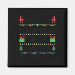 Aimant Fantastique Noël Trop chaud Gros Chandail de Noël