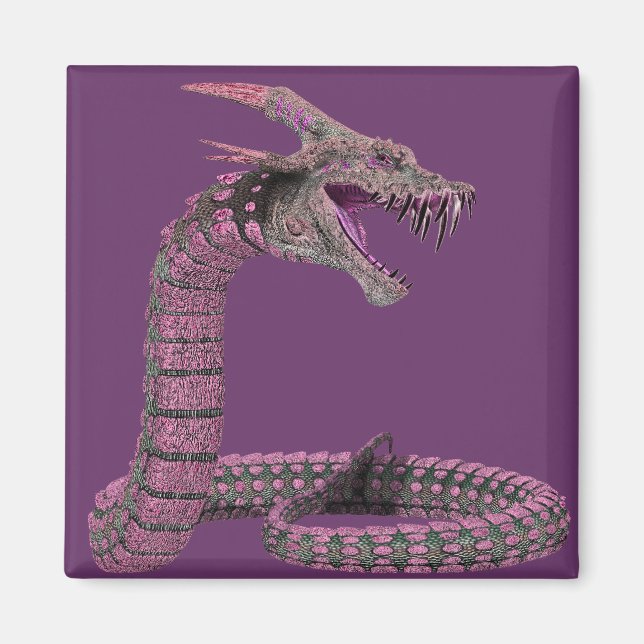 Aimant Fantasy Creature Pink Purple (Devant)
