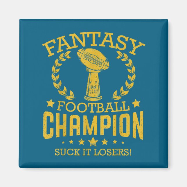 Aimant Fantasy Football Funny Champ Chamon  (Devant)
