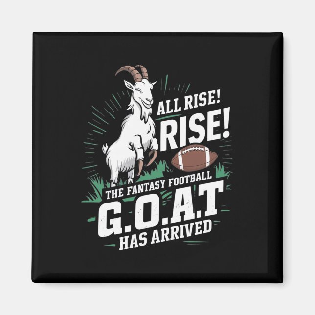 Aimant Fantasy Football Goat Shirt League Champion Champ  (Devant)