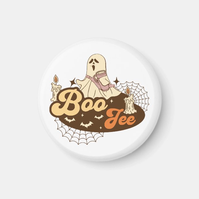 Aimant Fantôme Boo-Jee Halloween drôle (Devant)