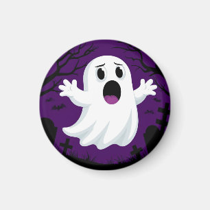 Aimant Fantôme de dessin animé adorable dans un Halloween