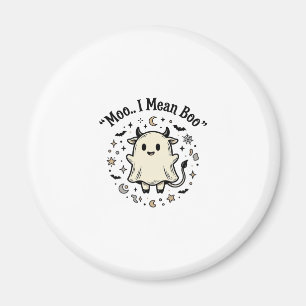 Aimant Fantôme de vache mignonne Halloween Moo Boo Design