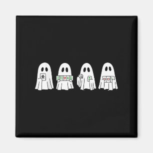 Aimant Fantôme d'Halloween jouant au Mahjong Soky Season