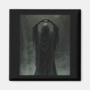 Aimant Fantôme drôle coeur mains visage effrayant hallowe