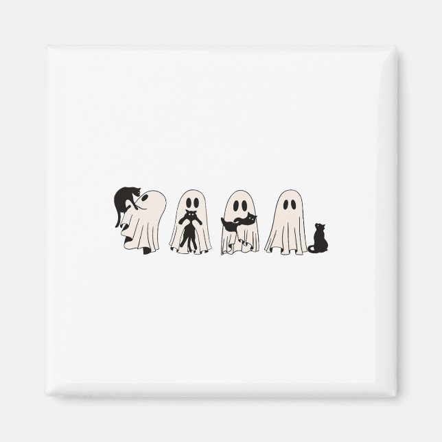 Aimant Fantôme Fantôme Chat Noir Saison Éffrayante Trick  (Devant)