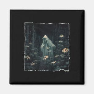 Aimant Fantôme Gothique Dans La Forêt Fantôme Floral Vint