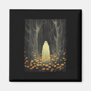 Aimant Fantôme Gothique Dans La Forêt Florale Halloween T