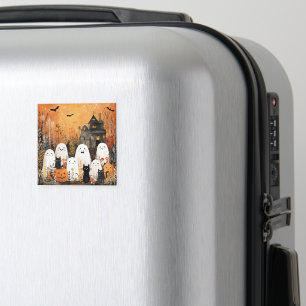 Aimant fantômes d'Halloween, chats noirs et chauves-souri