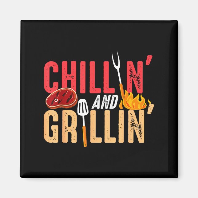 Aimant Farniente et barbecue party grillin  (Devant)