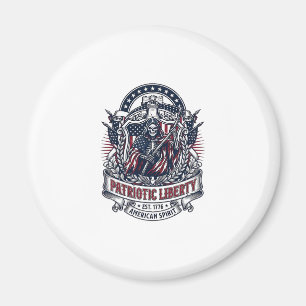 Aimant Faucheuse de la Liberté Patriotique Squelette de P