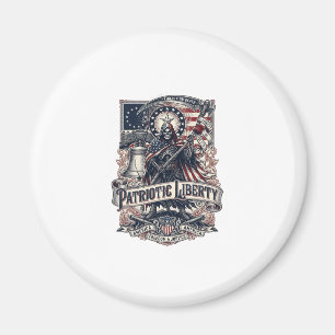 Aimant Faucheuse de Liberté Patriotique Squelette de Patr
