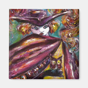 Aimant FAUST / Masque mystérieux avec Tricorne et Chouett