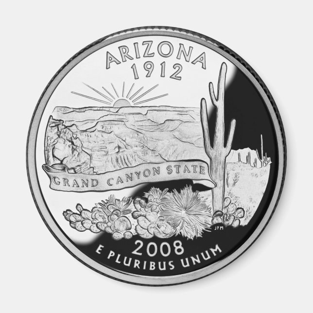 Aimant Faux Arizona State Quarter Grand Canyon State (Devant)