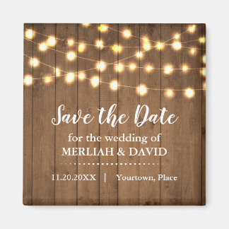 Aimant Faux Bois de Faux Sauvez la date