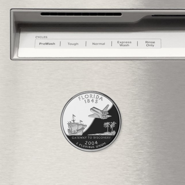 Aimant Faux Florida State Quarter (In Situ (Lave-vaisselle))