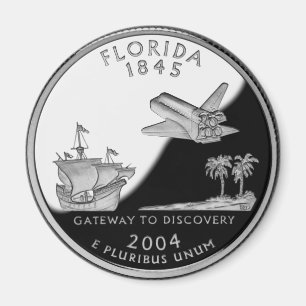Aimant Faux Florida State Quarter