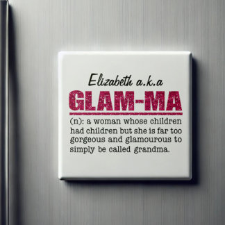 Aimant Faux Hot Pink Parties scintillant Glam-Ma