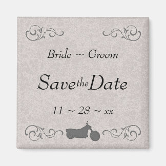 Aimant Faux Moto Embossed Enregistrer l'aimant Date