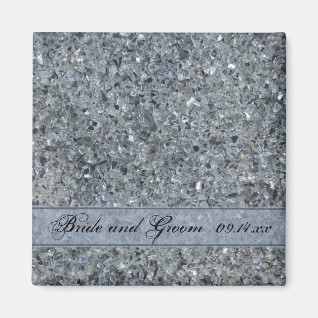 Aimant Faux Sparkle Mariage (Devant)