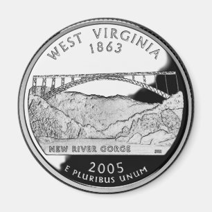 Aimant Faux West Virginia State Quarter