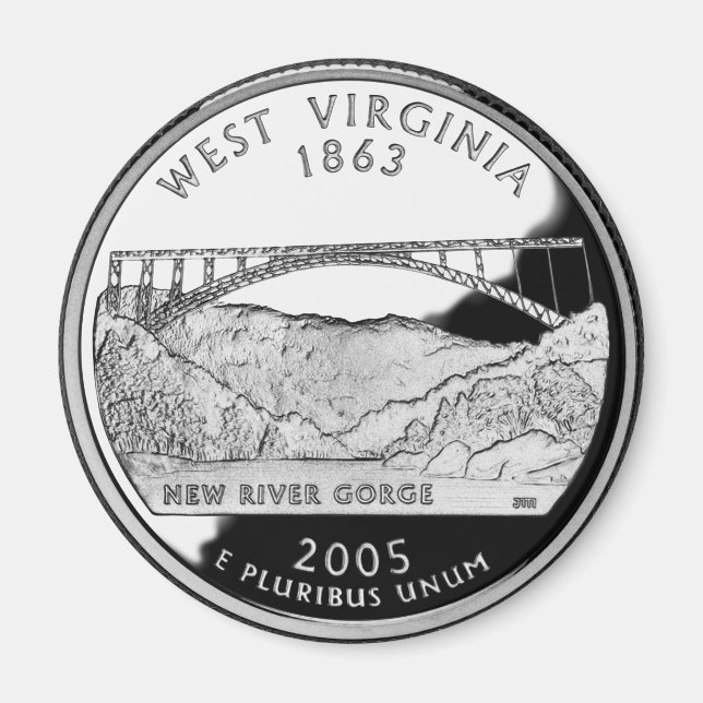 Aimant Faux West Virginia State Quarter (Devant)