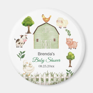 Aimant Faveur de baby shower pour animaux de ferme à l'aq