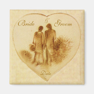 Aimant Faveur de mariage vintage
